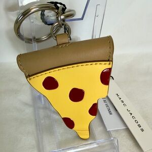 Marc Jacobs Yellow Tan Pizza Keychain Y2K Retro